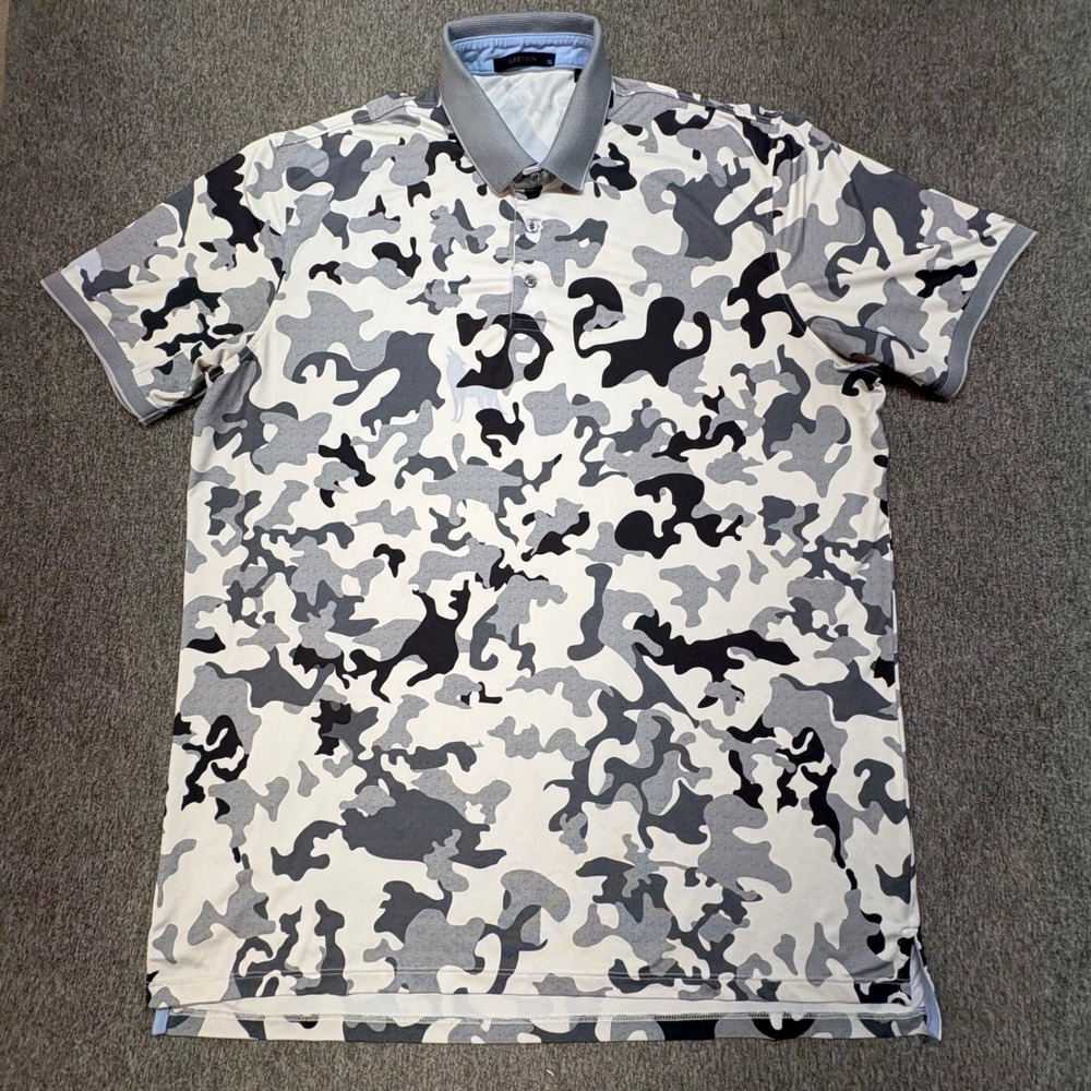 Greyson Clothiers Mens Camo G Thing Golf Polo‎ Shirt Arctic Camo XL Performance